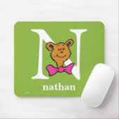 Dr. Seuss ABC: Letter N - White | Jouw namen toevo Muismat (Met muis)