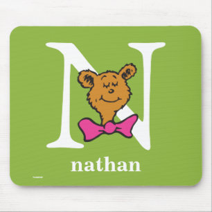 Dr. Seuss ABC: Letter N - White   Jouw namen toevo Muismat