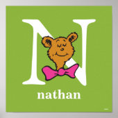 Dr. Seuss ABC: Letter N - White | Jouw namen toevo Poster (Voorkant)