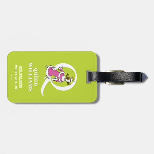 Dr. Seuss ABC: Letter Q - White | Jouw namen toevo Bagagelabel (Achterkant horizontaal)