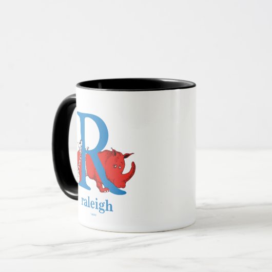 Dr. Seuss ABC: Letter R - Blue | Jouw namen toevoe Mok (Voorkant links)