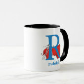 Dr. Seuss ABC: Letter R - Blue | Jouw namen toevoe Mok (Voorkant rechts)