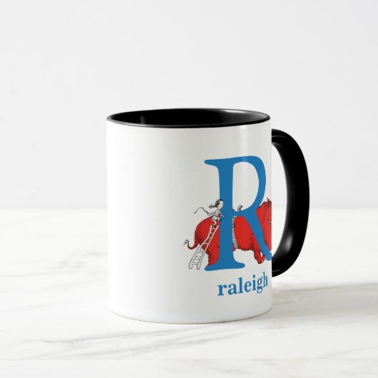 Dr. Seuss ABC: Letter R - Blue | Jouw namen toevoe Mok (Voorkant rechts)