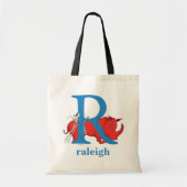 Dr. Seuss ABC: Letter R - Blue | Jouw namen toevoe Tote Bag (Voorkant)