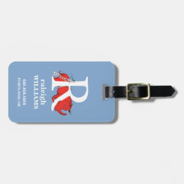 Dr. Seuss ABC: Letter R - White | Jouw namen toevo Bagagelabel