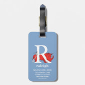 Dr. Seuss ABC: Letter R - White | Jouw namen toevo Bagagelabel (Achterkant verticaal)