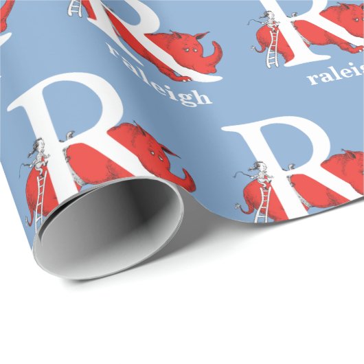 Dr. Seuss ABC: Letter R - White | Jouw namen toevo Cadeaupapier (Rol Hoek)