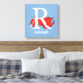 Dr. Seuss ABC: Letter R - White | Jouw namen toevo Canvas Afdruk (Insitu (Slaapkamer))