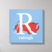 Dr. Seuss ABC: Letter R - White | Jouw namen toevo Canvas Afdruk (Voorkant)