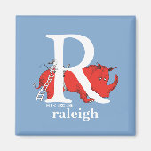 Dr. Seuss ABC: Letter R - White | Jouw namen toevo Magneet (Voorkant)