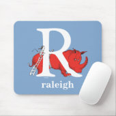 Dr. Seuss ABC: Letter R - White | Jouw namen toevo Muismat (Met muis)
