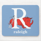 Dr. Seuss ABC: Letter R - White | Jouw namen toevo Muismat (Voorkant)