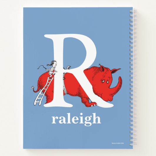 Dr. Seuss ABC: Letter R - White | Jouw namen toevo Notitieboek (Achterkant)
