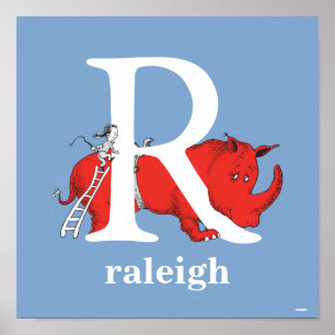 Dr. Seuss ABC: Letter R - White   Jouw namen toevo Poster