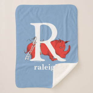 Dr. Seuss ABC: Letter R - White   Jouw namen toevo Sherpa Deken