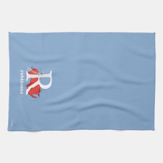 Dr. Seuss ABC: Letter R - White | Jouw namen toevo Theedoek (Horizontaal)