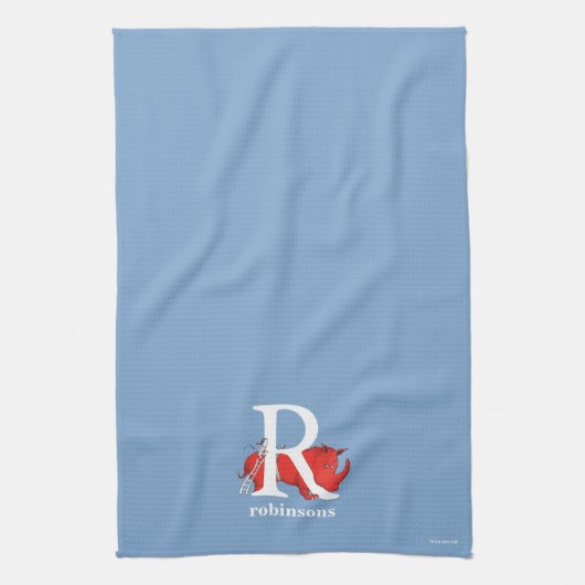 Dr. Seuss ABC: Letter R - White | Jouw namen toevo Theedoek (Verticaal)