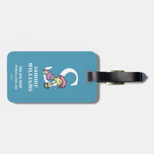 Dr. Seuss ABC: Letter S - White | Jouw namen toevo Bagagelabel (Achterkant horizontaal)