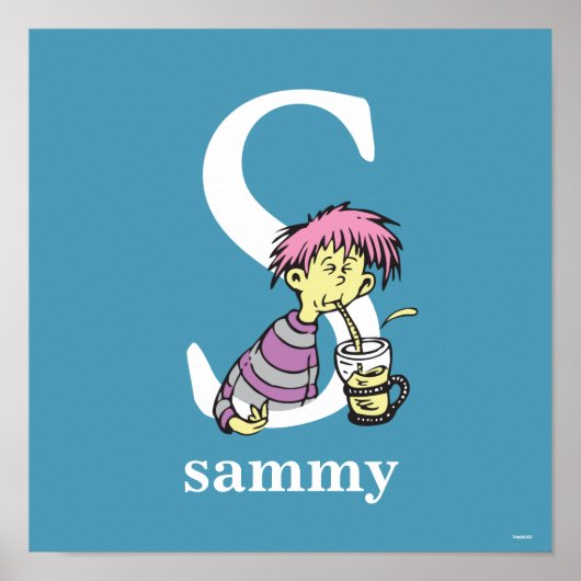 Dr. Seuss ABC: Letter S - White | Jouw namen toevo Poster (Voorkant)