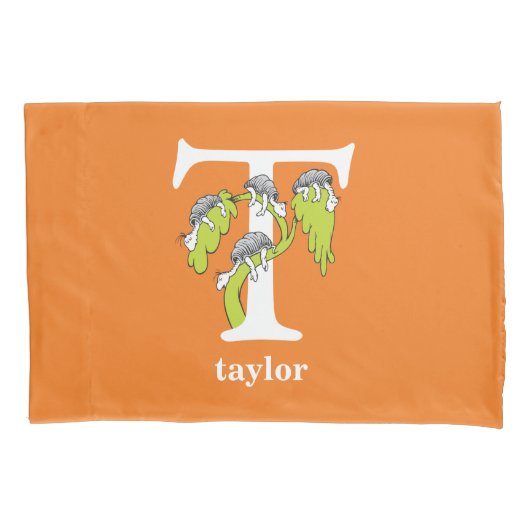 Dr. Seuss ABC: Letter T - White | Jouw namen toevo Kussensloop (Voorkant)