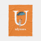 Dr. Seuss ABC: Letter U - White | Jouw namen toevo Fleece Deken (Voorkant)