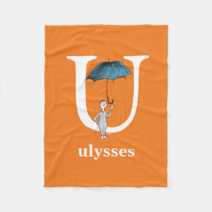 Dr. Seuss ABC: Letter U - White   Jouw namen toevo Fleece Deken
