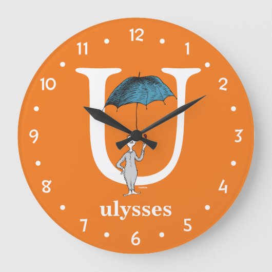 Dr. Seuss ABC: Letter U - White | Jouw namen toevo Grote Klok (Voorkant)