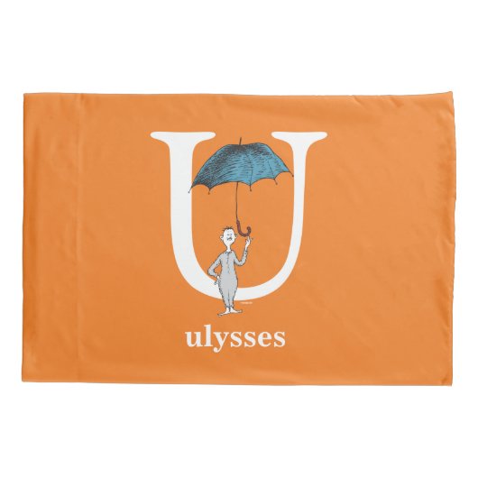 Dr. Seuss ABC: Letter U - White | Jouw namen toevo Kussensloop (Achterkant)