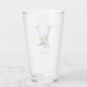 Dr. Seuss ABC: Letter V - Blue | Jouw namen toevoe Glas (Achterkant)