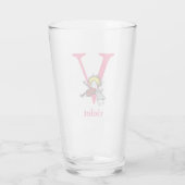 Dr. Seuss ABC: Letter V - Roze | Jouw namen toevoe Glas (Achterkant)