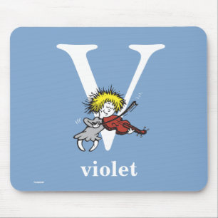 Dr. Seuss ABC: Letter V - White   Jouw namen toevo Muismat