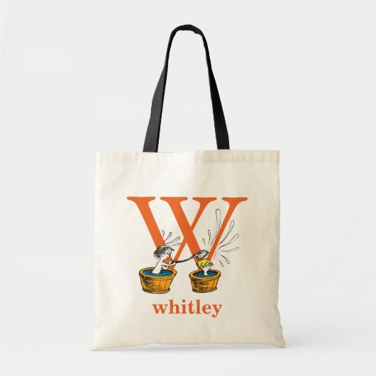 Dr. Seuss ABC: Letter W - Oranje | Jouw namen toev Tote Bag (Voorkant)