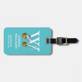 Dr. Seuss ABC: Letter W - White | Jouw namen toevo Bagagelabel (Voorkant horizontaal)