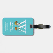 Dr. Seuss ABC: Letter W - White | Jouw namen toevo Bagagelabel (Achterkant horizontaal)