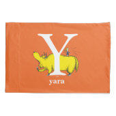 Dr. Seuss ABC: Letter Y - White | Jouw namen toevo Kussensloop (Achterkant)