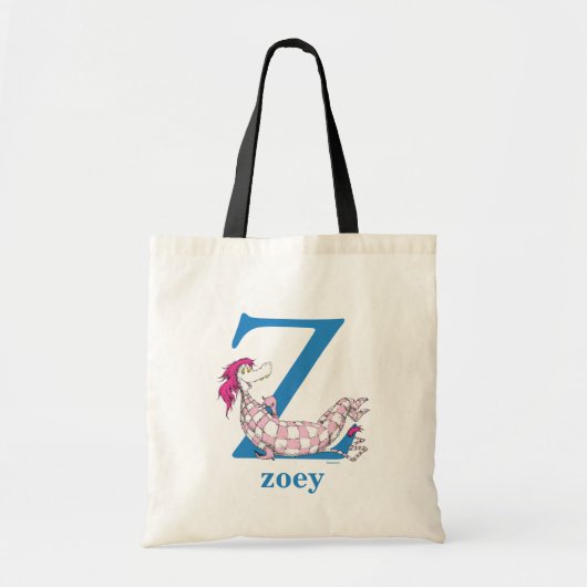 Dr. Seuss ABC: Letter Z - Blue | Jouw namen toevoe Tote Bag (Voorkant)