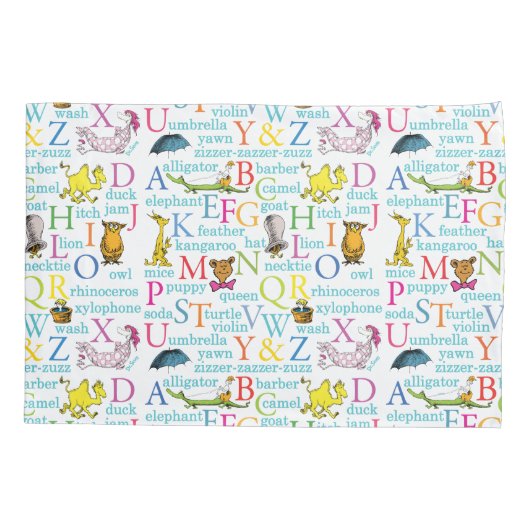 Dr. Seuss ABC Pattern met Woorden Kussensloop (Achterkant)