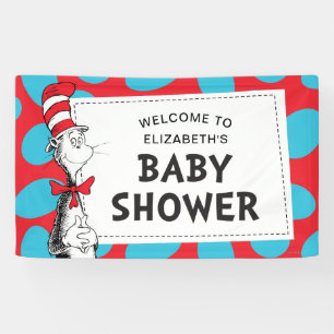 Dr. Seuss Baby Shower met de Kat in de Hoed Spandoek