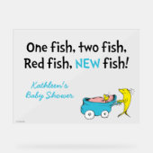 Dr. Seuss | Baby shower van één visjongen Acryl Bord (Voorkant)