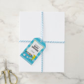 Dr. Seuss | Baby shower van één visjongen Cadeaulabel (Met Touw)