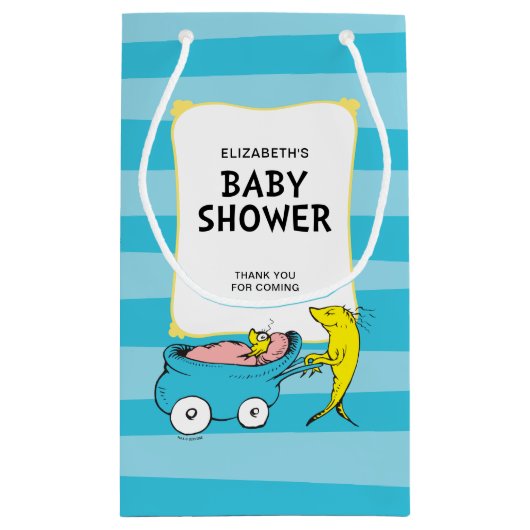 Dr. Seuss | Baby shower van één visjongen Klein Cadeauzakje (Achterkant)
