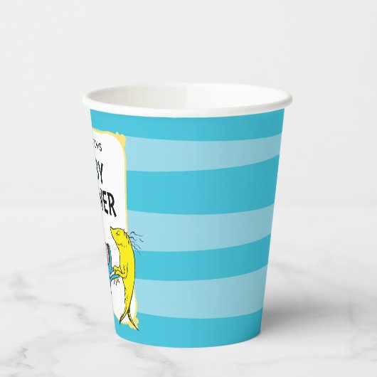 Dr. Seuss | Baby shower van één visjongen Papieren Bekers (Links)