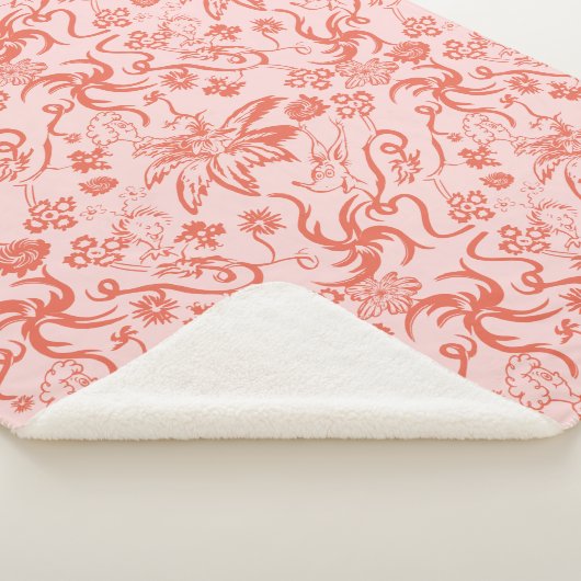 Dr. Seuss | Bloemen Moederdag Patroon Sherpa Deken (3/4)