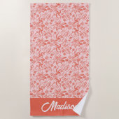 Dr. Seuss | Bloemen Moederdag Patroon Strandlaken (Voorkant)