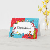 Dr. Seuss Boekkarakters | Pastel Gefeliciteerd Kaart (Gele Bloem)