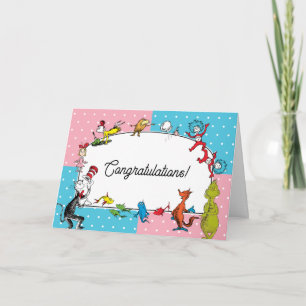 Dr. Seuss Boekpersonages Pastel Felicitaties Kaart