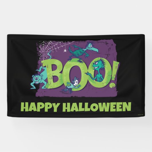 Dr. Seuss | BOO! Halloween Grafiek Spandoek (Horizontaal)