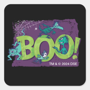 Dr. Seuss BOO! Halloween Grafiek Vierkante Sticker