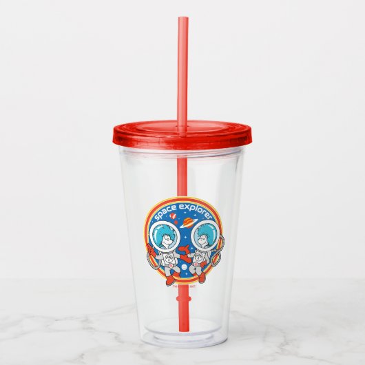 Dr. Seuss | Cadet Een Cadet Twee Ruimteverkenner Acryl Drinkbeker (Voorkant)