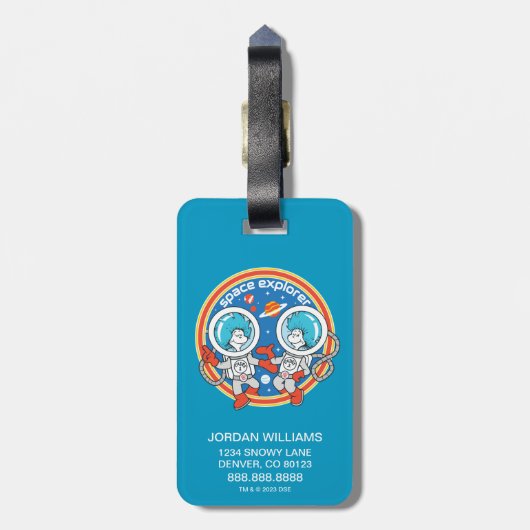 Dr. Seuss | Cadet Een Cadet Twee Ruimteverkenner Bagagelabel (Achterkant verticaal)